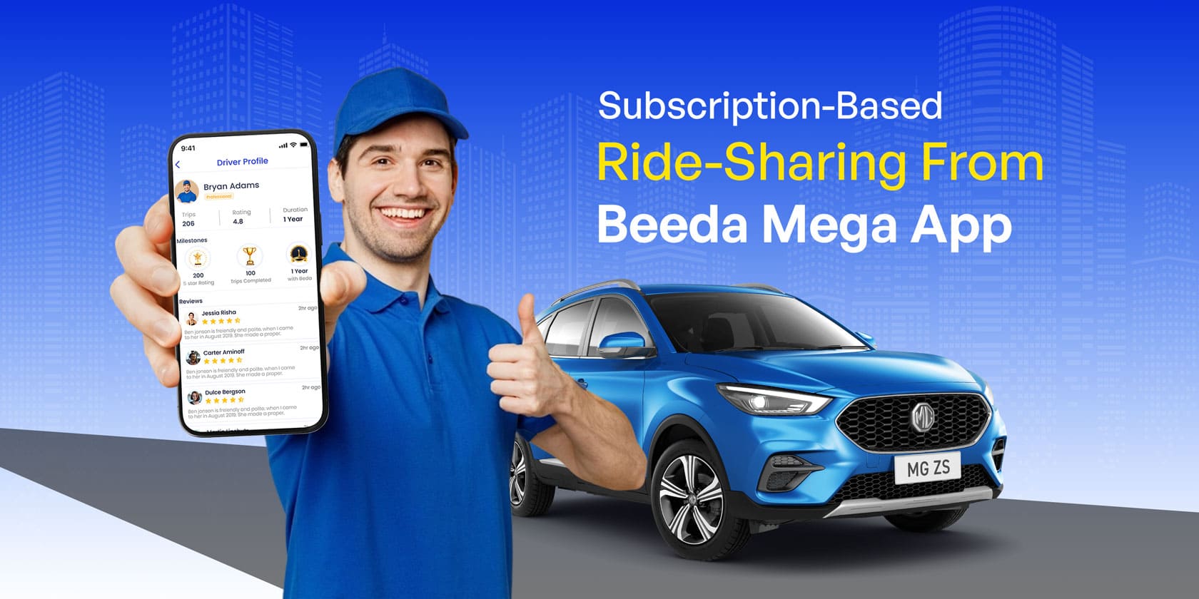 Monthly Subscription Based Ride Sharing Service | Beeda Mega App