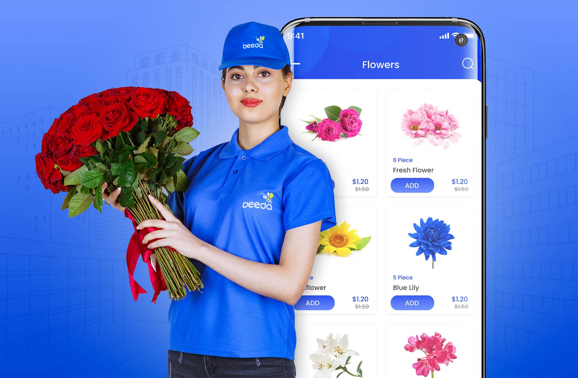 Flower Dlivery Service with Beeda Megaapp